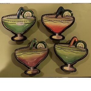 Margarita Shaped Ceramic Bowls Set Of 4 By Clay Art